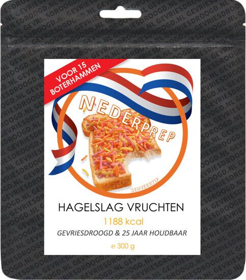 Vruchtenhagelslag | 15 porties | 25jr houdbaar noodrantsoen voor noodpakket - Afbeelding 3