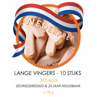 Lange vingers noodrantsoen 25 jaar houdbaar | Gevriesdroogd noodpakket eten