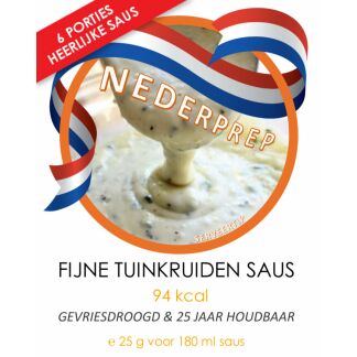 Tuinkruiden (groente) saus noodrantsoen 25 jaar houdbaar | Gevriesdroogd noodpakket eten