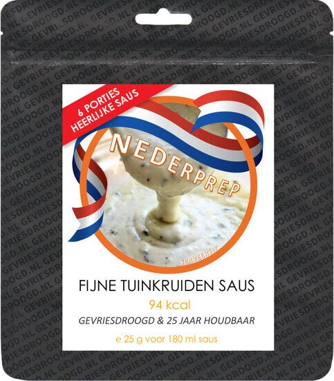 Tuinkruiden (groente) saus noodrantsoen 25 jaar houdbaar | Gevriesdroogd noodpakket eten - Afbeelding 3