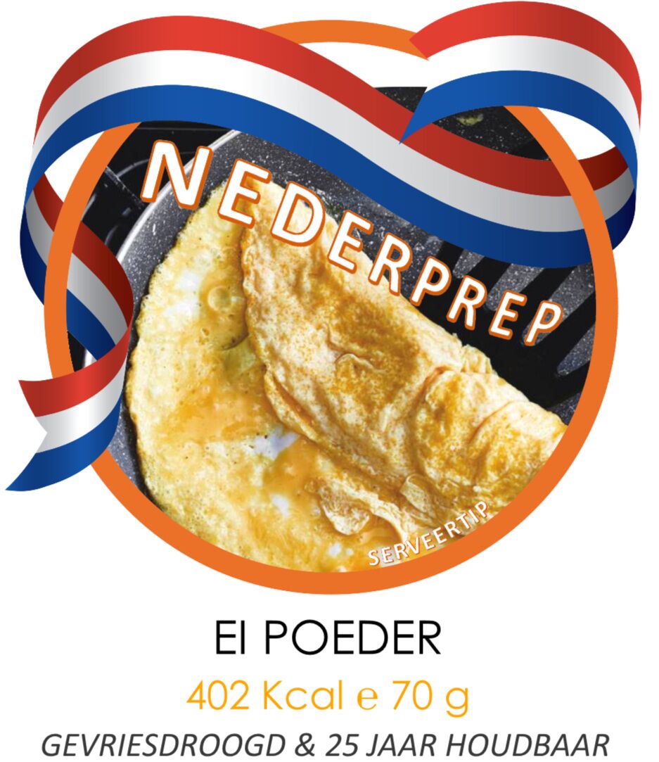 Ei poeder 5 eieren 25 jaar houdbaar noodrantsoen | Gevriesdroogd noodpakket eten