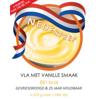 Instant vanille vla, 7 porties, 25 jr houdbaar noodrantsoen | Gevriesdroogd noodpakket eten