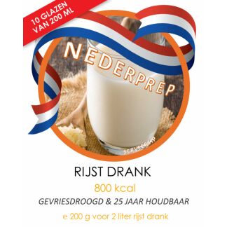 Rijstdrank poeder voor 10 glazen | Biologisch | gevriesdroogd 25 jaar houdbaar