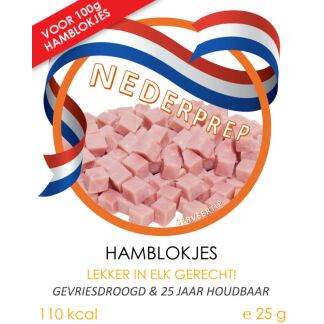 Hamblokjes  (instant) | 25 jaar houdbaar gevriesdroogd noodrantsoen