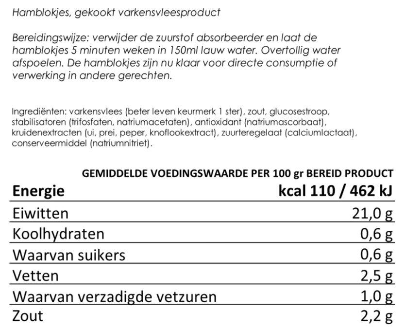 Hamblokjes (instant) | 25 jaar houdbaar gevriesdroogd noodrantsoen - Afbeelding 2