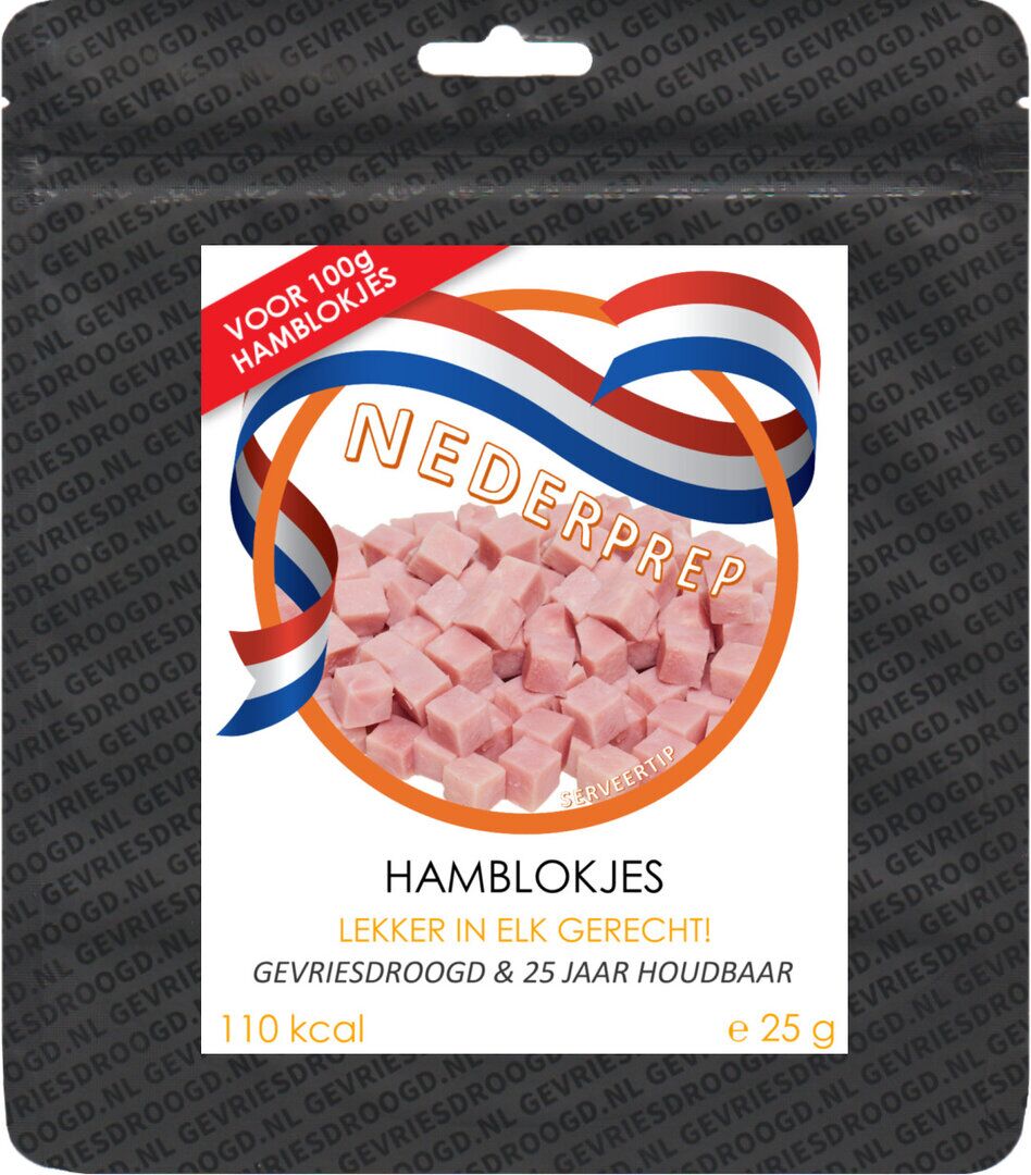 Hamblokjes (instant) | 25 jaar houdbaar gevriesdroogd noodrantsoen - Afbeelding 3