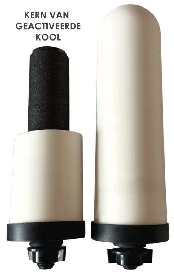 Beste RVS waterfilter met kijkglaasje, keramisch, 10L reservoir, werkt zonder stroom filtert ook PFAS en micro-plastics - Afbeelding 4