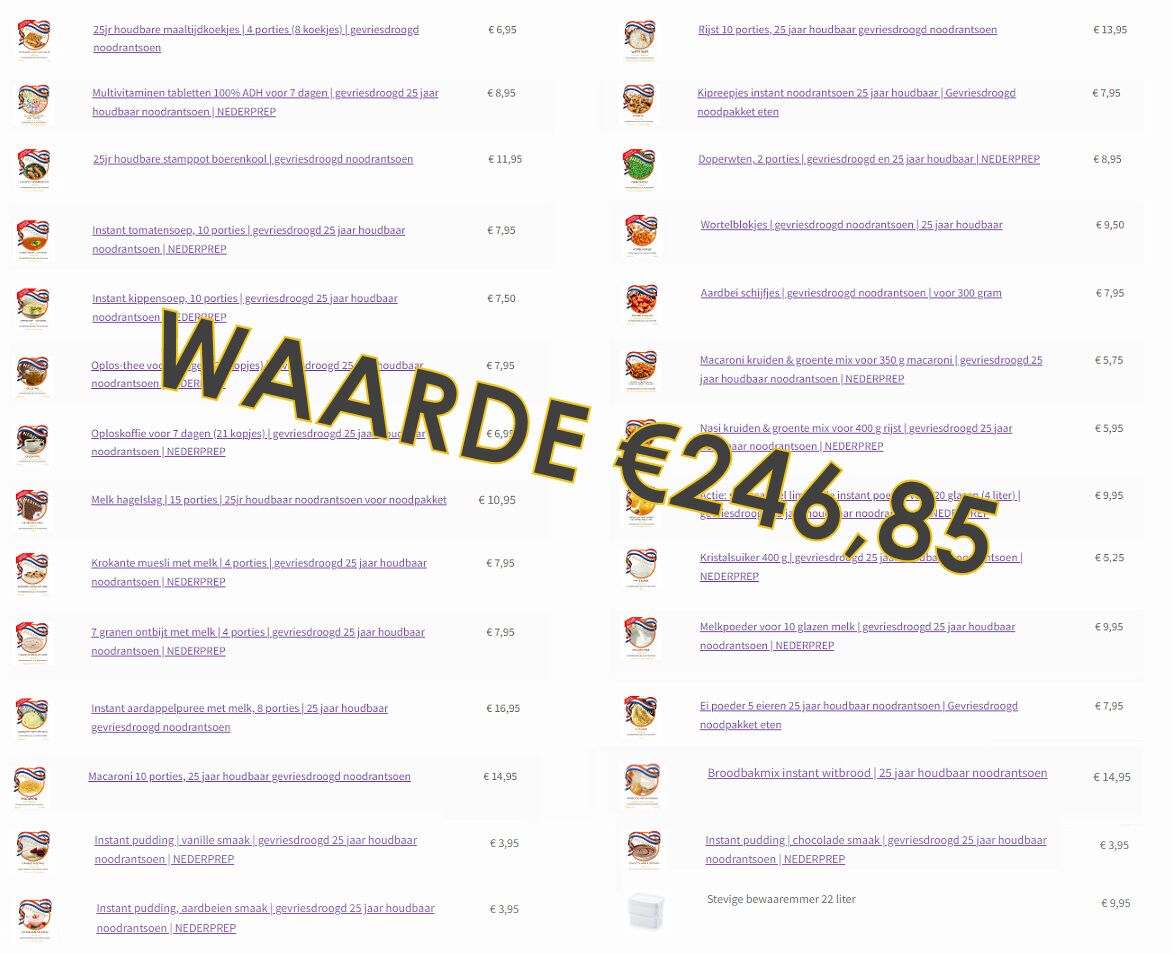 Tip: luxe 7 daags NL noodrantsoen 25jr houdbaar | 2.000 Kcal per dag - Afbeelding 5