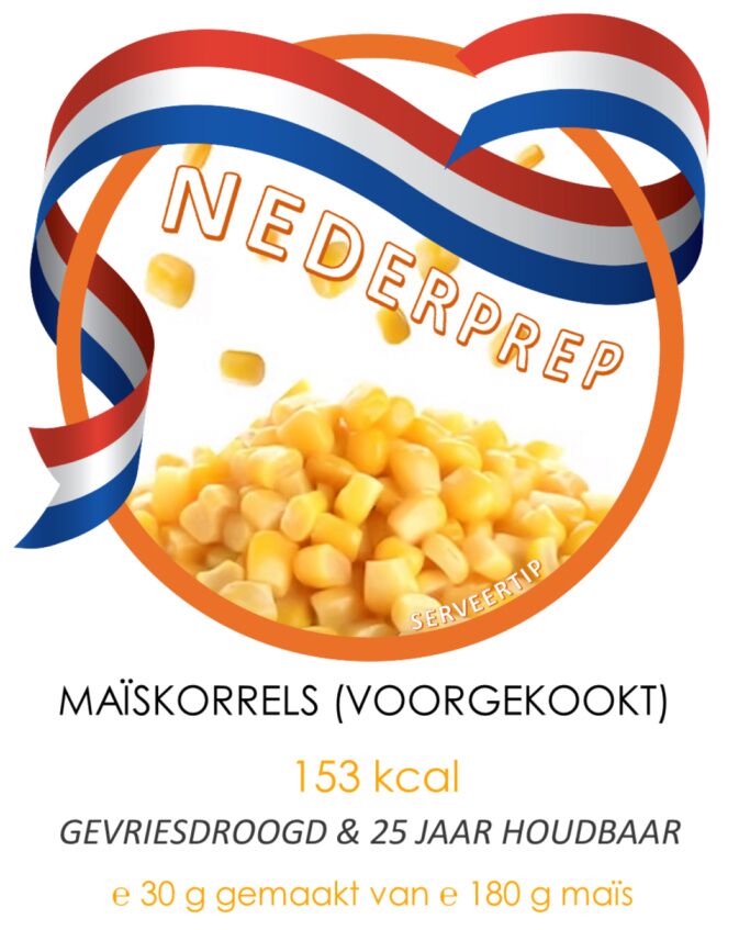 Maïs | gevriesdroogd noodrantsoen | gemaakt van 180 gram maïs