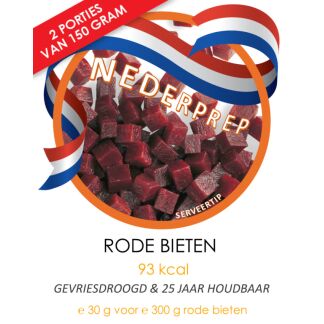 Rode bieten | gevriesdroogd noodrantsoen | voor 300 gram rode bieten