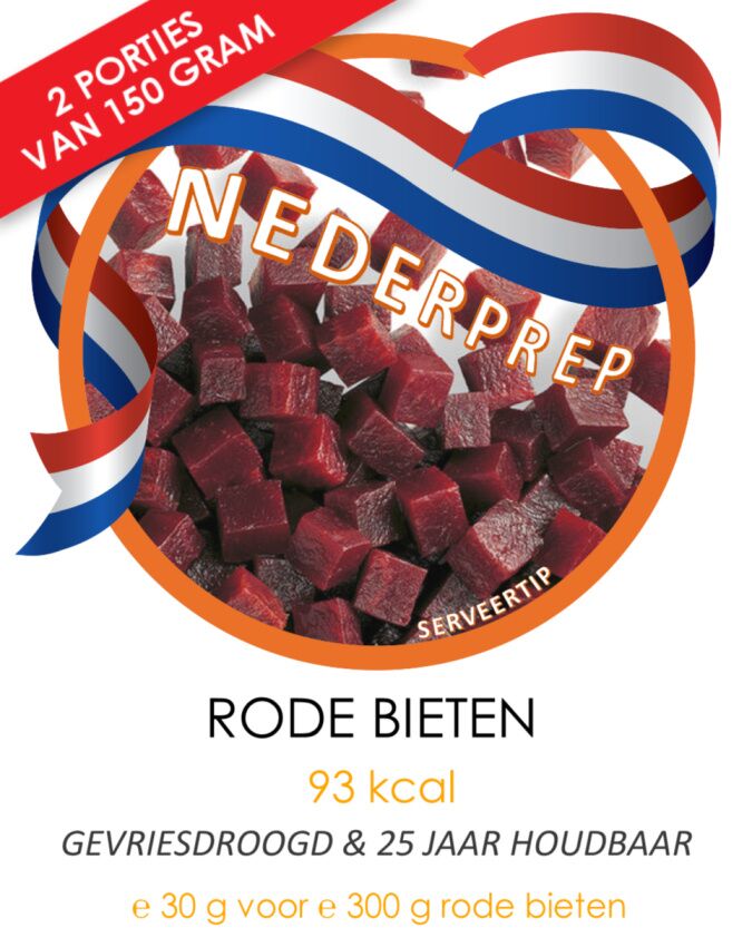 Rode bieten | gevriesdroogd noodrantsoen | voor 300 gram rode bieten
