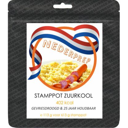 Stamppot zuurkool | gevriesdroogd 25 jaar houdbaar noodrantsoen | NEDERPREP - Afbeelding 3