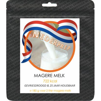 Melkpoeder voor 10 glazen melk | gevriesdroogd 25 jaar houdbaar noodrantsoen | NEDERPREP - Afbeelding 3