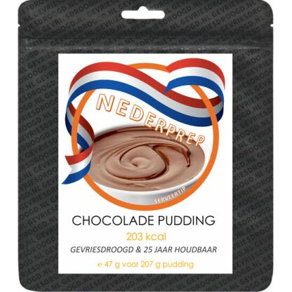 Instant pudding, chocoladesmaak | gevriesdroogd 25 jaar houdbaar noodrantsoen | NEDERPREP - Afbeelding 3