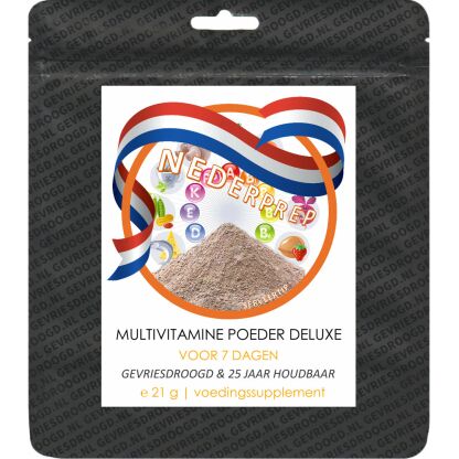 Multivitaminen poeder DELUXE voor 7 dagen | gevriesdroogd 25 jaar houdbaar noodrantsoen | NEDERPREP - Afbeelding 3