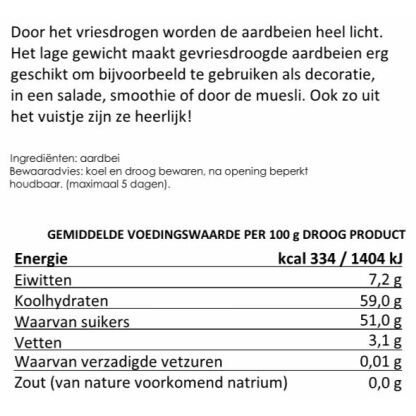 Aardbei schijfjes | gevriesdroogd noodrantsoen | voor 300 gram - Afbeelding 2