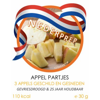 Appel partjes | gevriesdroogd noodrantsoen | voor 250 gram appels