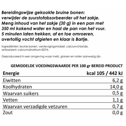 Bruine bonen (voorgekookt) | gevriesdroogd 25jr houdbaar noodrantsoen voor noodpakket - Afbeelding 2