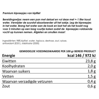 Kipreepjes instant noodrantsoen 25 jaar houdbaar | Gevriesdroogd noodpakket eten - Afbeelding 3