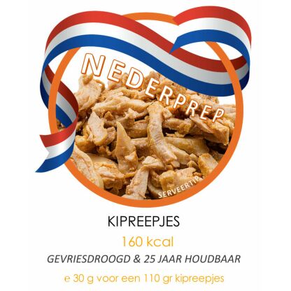 Kipreepjes instant noodrantsoen 25 jaar houdbaar | Gevriesdroogd noodpakket eten