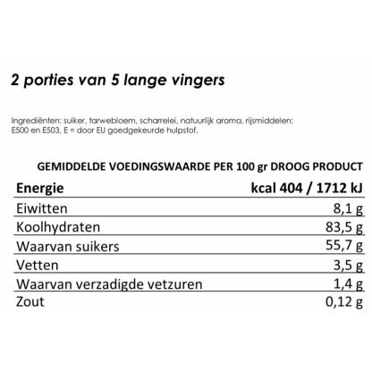 Lange vingers noodrantsoen 25 jaar houdbaar | Gevriesdroogd noodpakket eten - Afbeelding 3