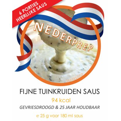 Tuinkruiden (groente) saus noodrantsoen 25 jaar houdbaar | Gevriesdroogd noodpakket eten