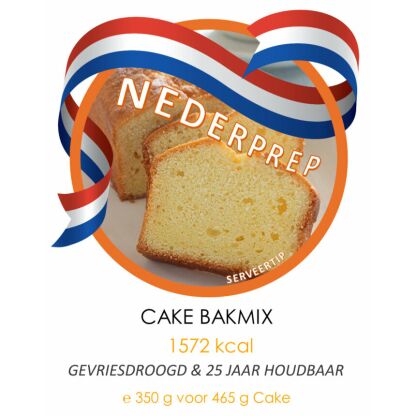 Cake bakmix noodrantsoen 25 jaar houdbaar | Gevriesdroogd noodpakket eten