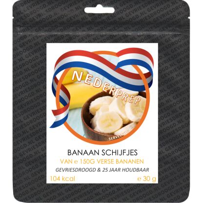 Banaan schijfjes | gevriesdroogd noodrantsoen | voor 150 gram banaan - Afbeelding 3