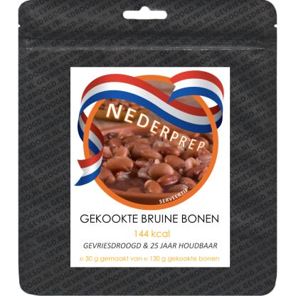 Bruine bonen (voorgekookt) | gevriesdroogd 25jr houdbaar noodrantsoen voor noodpakket - Afbeelding 3