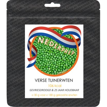Tuinerwten, 2 porties | gevriesdroogd en 25 jaar houdbaar | NEDERPREP - Afbeelding 3