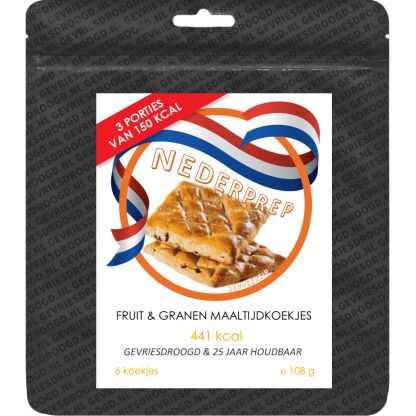 25jr houdbare maaltijdkoekjes | 3 porties (6 koekjes) | gevriesdroogd noodrantsoen - Afbeelding 3
