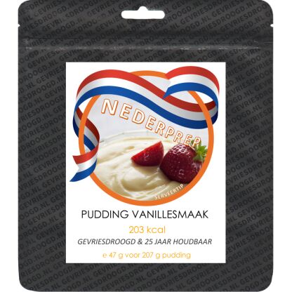 Instant pudding, vanillesmaak | gevriesdroogd 25 jaar houdbaar noodrantsoen | NEDERPREP - Afbeelding 3