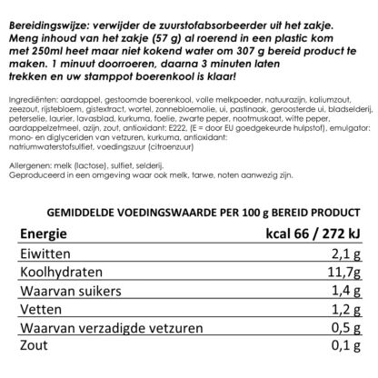 25jr houdbare stamppot boerenkool | gevriesdroogd noodrantsoen - Afbeelding 3
