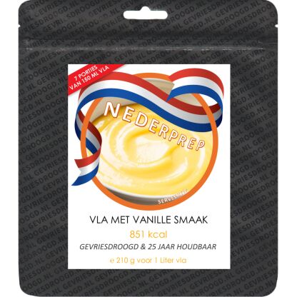 Instant vanille vla, 7 porties, 25 jr houdbaar noodrantsoen | Gevriesdroogd noodpakket eten - Afbeelding 3