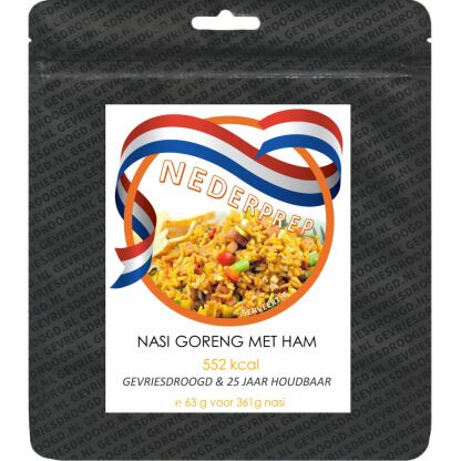 Nasi goreng met ham | 25 jaar houdbaar gevriesdroogd noodrantsoen | NEDERPREP - Afbeelding 3