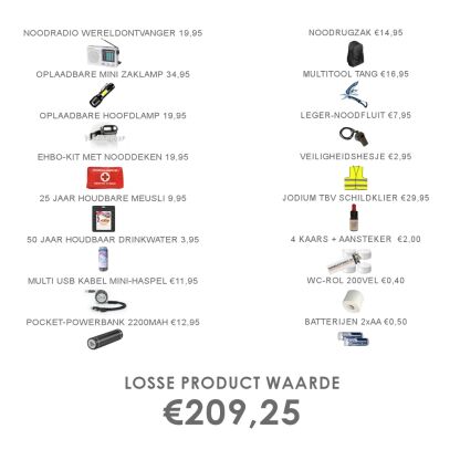 Tip: BASIS noodpakket met noodrantsoen, EHBO, noodradio en zaklamp - Afbeelding 2