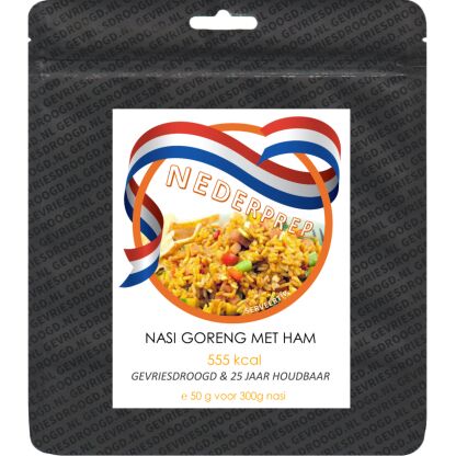 Nasi goreng met ham | 25 jaar houdbaar gevriesdroogd noodrantsoen | NEDERPREP - Afbeelding 3