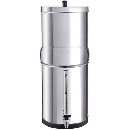 Tip: beste RVS waterfilter met kijkglaasje, keramisch, 10L reservoir, werkt zonder stroom