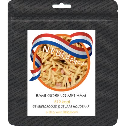 Bami goreng met ham | 25 jaar houdbaar gevriesdroogd noodrantsoen | NEDERPREP - Afbeelding 2