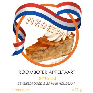 Roomboter appeltaart | gevriesdroogde smaaksensatie | 25 jaar houdbaar