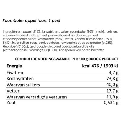 Roomboter appeltaart | gevriesdroogde smaaksensatie | 25 jaar houdbaar - Afbeelding 2