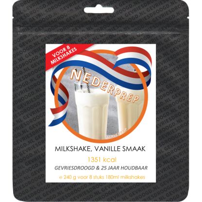 Milkshake, vanillesmaak | gevriesdroogd 25 jaar houdbaar noodrantsoen | NEDERPREP - Afbeelding 3