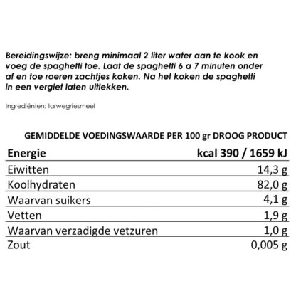 Spaghetti 6 porties, 25 jaar houdbaar gevriesdroogd noodrantsoen - Afbeelding 2