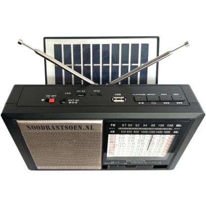 Noodrantsoen.nl zonnepaneel noodradio - Afbeelding 2