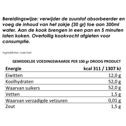 Rode bieten | gevriesdroogd noodrantsoen | voor 300 gram rode bieten - Afbeelding 2