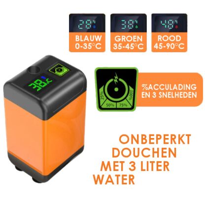 Mobiel douchesysteem, oneindig douchen met slechts 3 liter water - Afbeelding 3