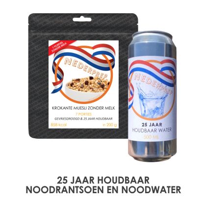 Luxe noodpakket met kookstel, waterfilter, wereldradio, noodrantsoen, EHBO, zaklamp, Survival-kit, nood-gereedschap en veel meer - Afbeelding 6
