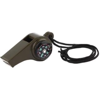 Leger noodfluit met kompas en thermometer