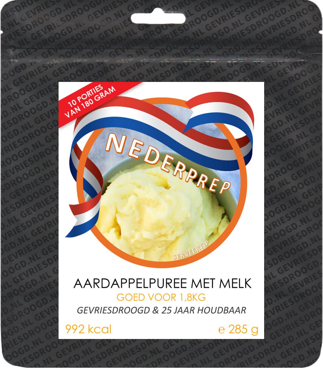 Instant aardappelpuree met melk, 8 porties | 25 jaar houdbaar gevriesdroogd noodrantsoen - Afbeelding 3