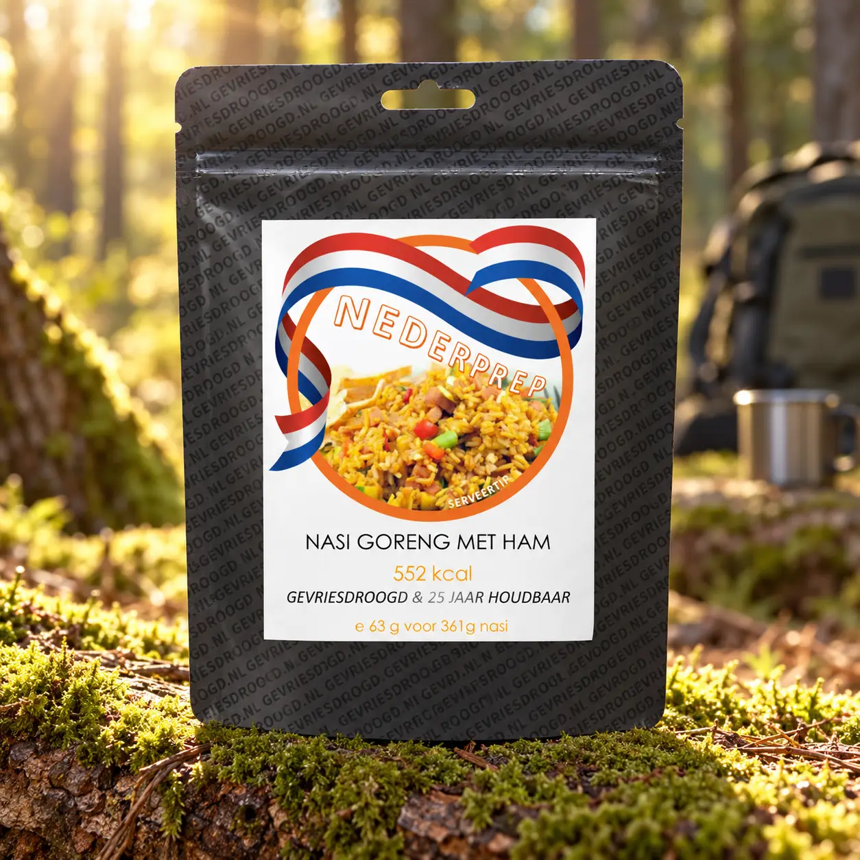 Nasi goreng met ham